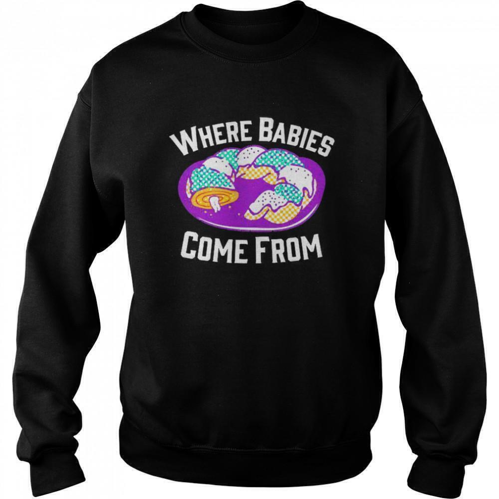 Where Babies Come From Cake Adult Humor Quote Sweatshirt